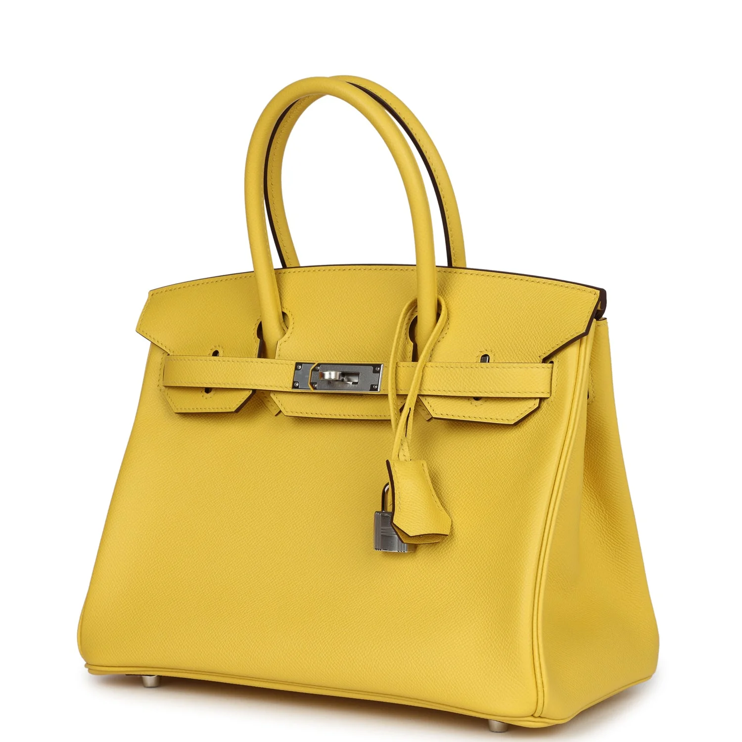 Replicate Hermes Birkin 30 Jaune de Naples Epsom Palladium Hardware(1:1 replica)
