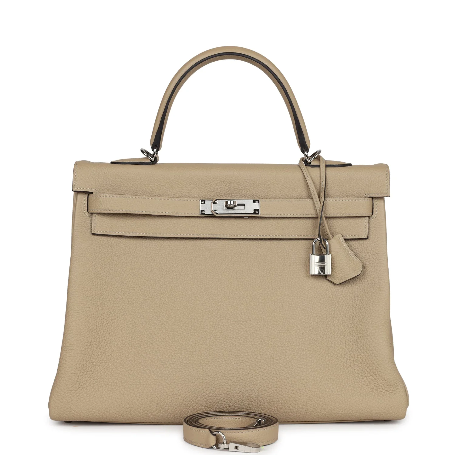 Replicate Hermes Kelly Retourne 35 Trench Togo Palladium Hardware(1:1 replica)