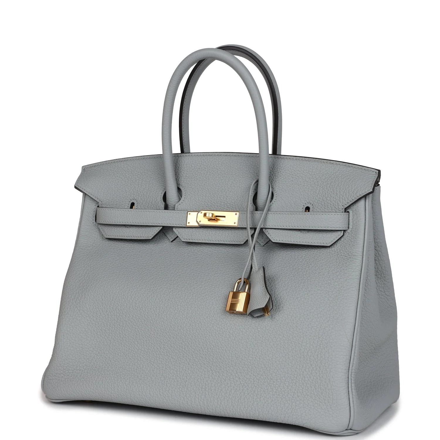 Replicate Hermes Birkin 35 Bleu Glacier Togo Gold Hardware(1:1 replica)