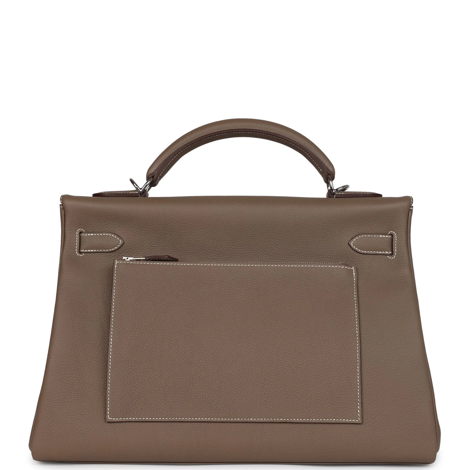 Replicate Hermes Kelly 42 Maxi Etoupe Togo Palladium Hardware(1:1 replica)