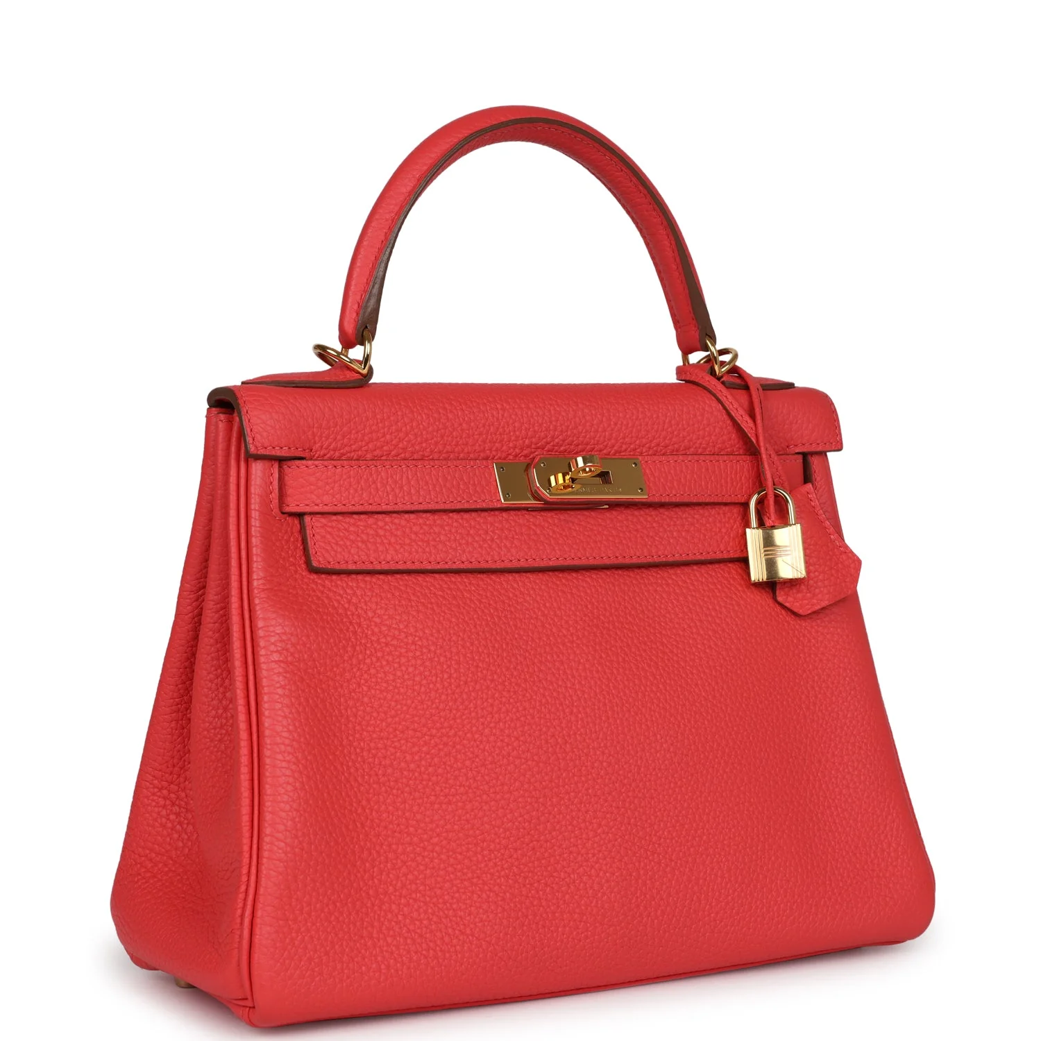 Replicate Hermes Kelly Retourne 28 Rose Jaipur Clemence Gold Hardware(1:1 replica)