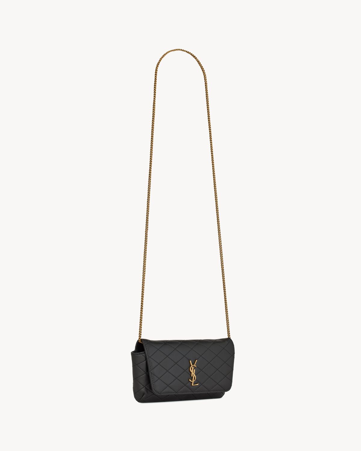 Replicate YSL Gaby Chain Phone Holder in Lambskin(1:1 replica)