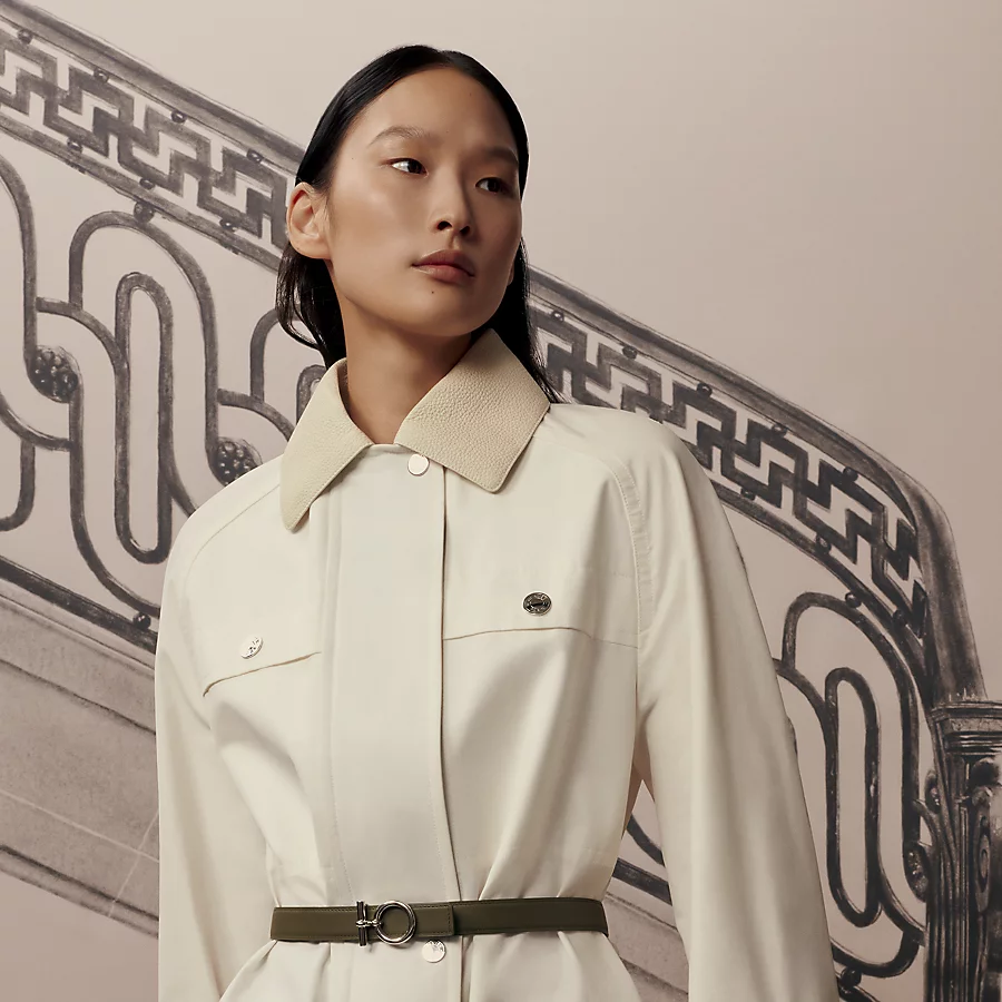 Replicate Flot belt buckle   Hermès sur Mer reversible leather strap 24 mm(1:1 replica)