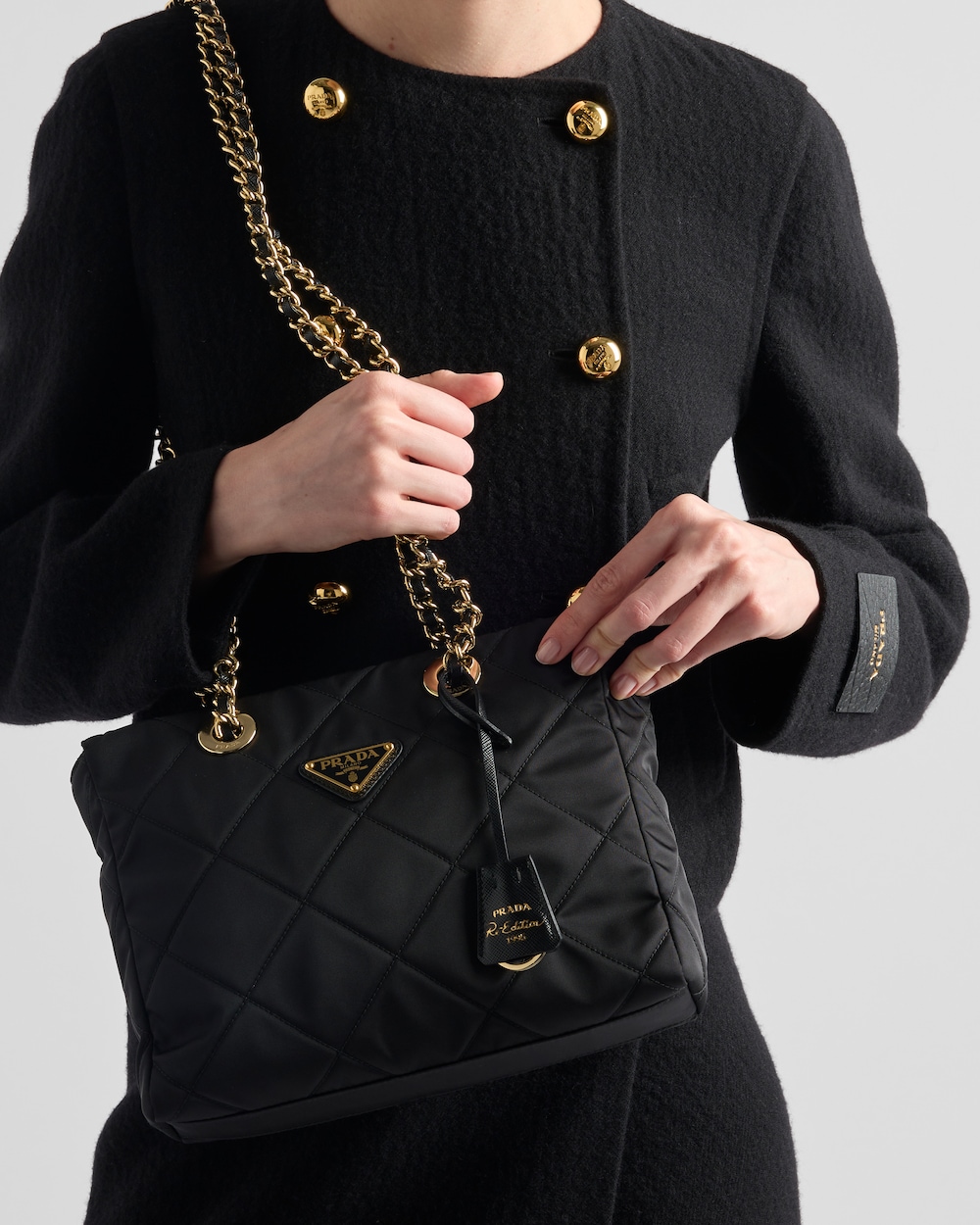 Replicate Prada Re-Edition 1995 Chaîne Re-Nylon Tote Bag(1:1 replica)