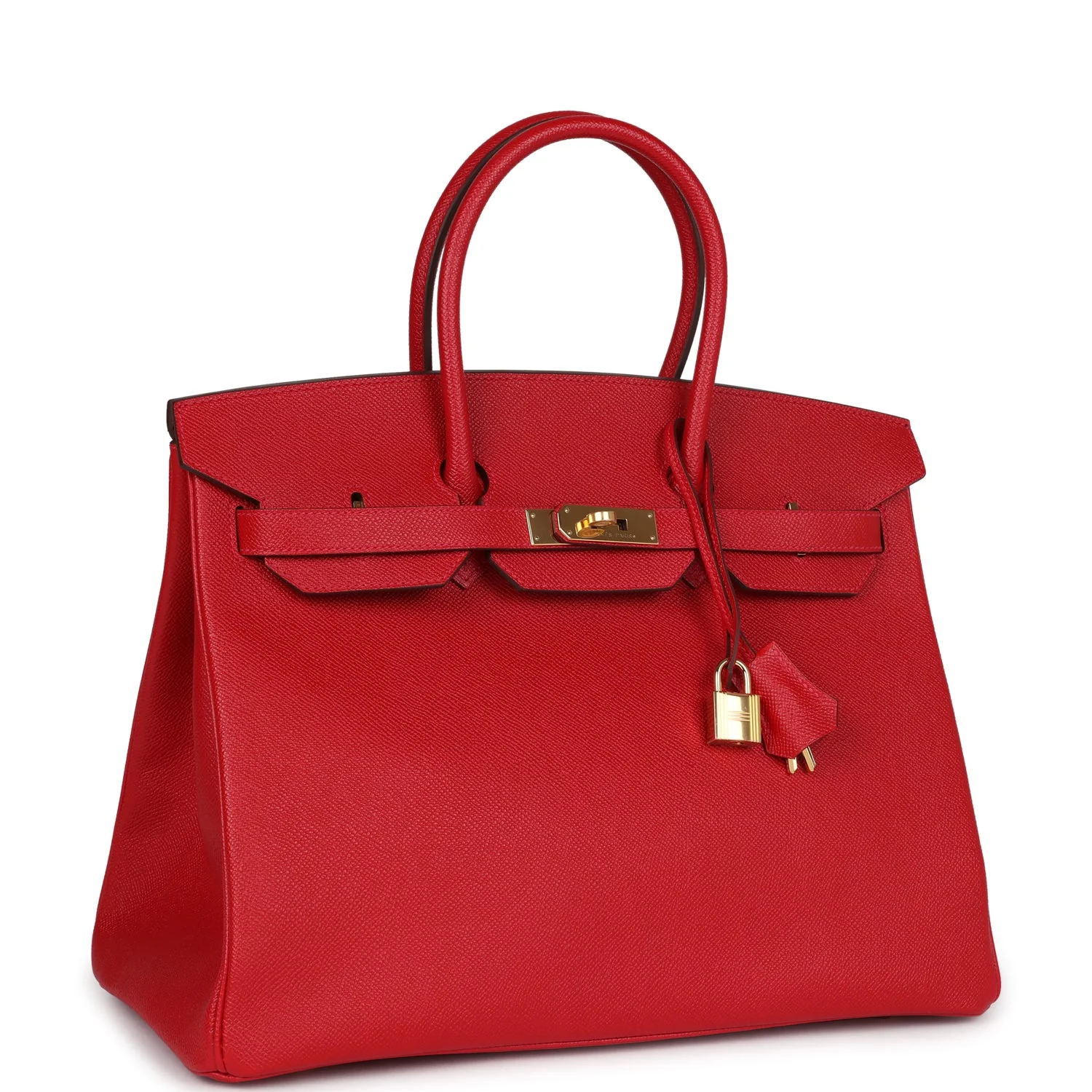 Replicate Hermes Birkin 35 Rouge Casaque Epsom Gold Hardware(1:1 replica)