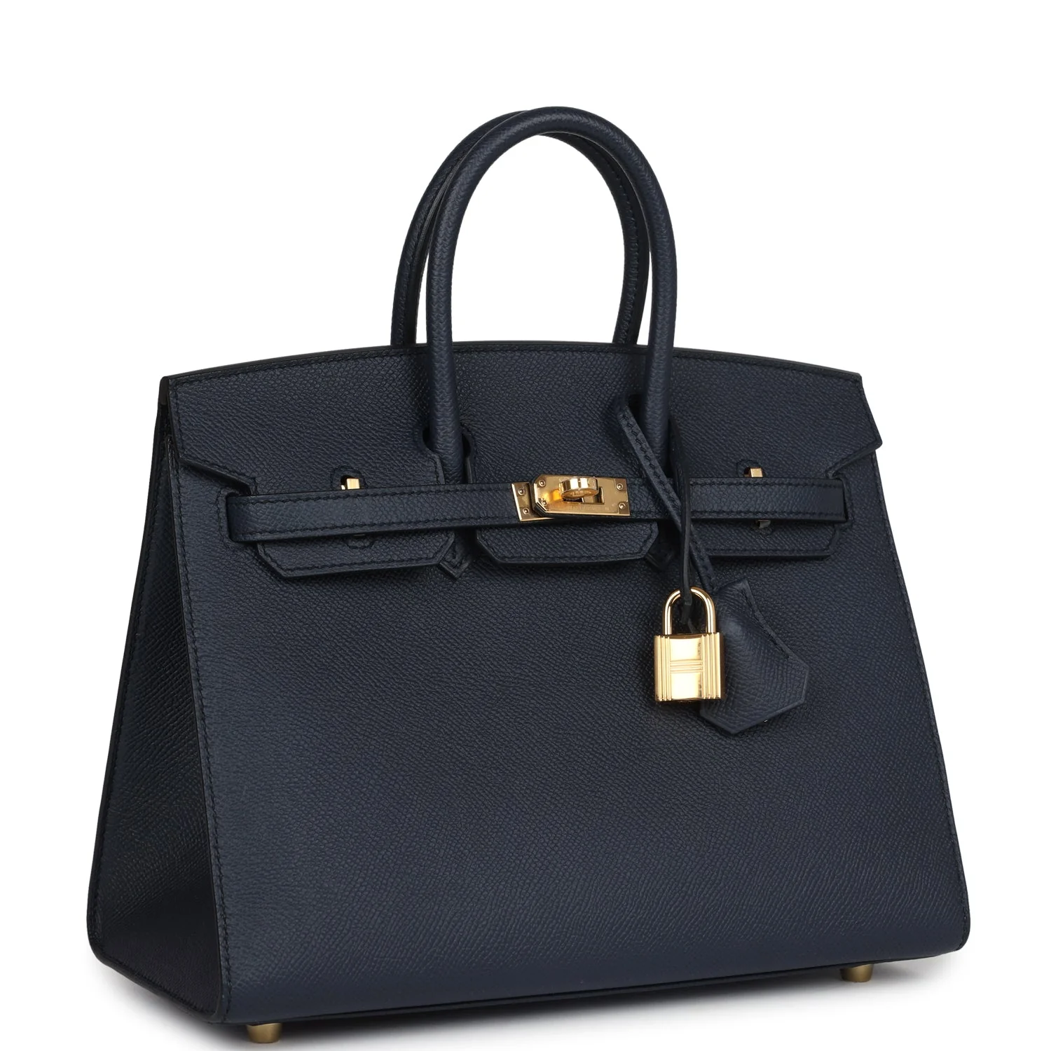 Replicate Hermes Birkin Sellier 25 Bleu Indigo Epsom Gold Hardware(1:1 replica)