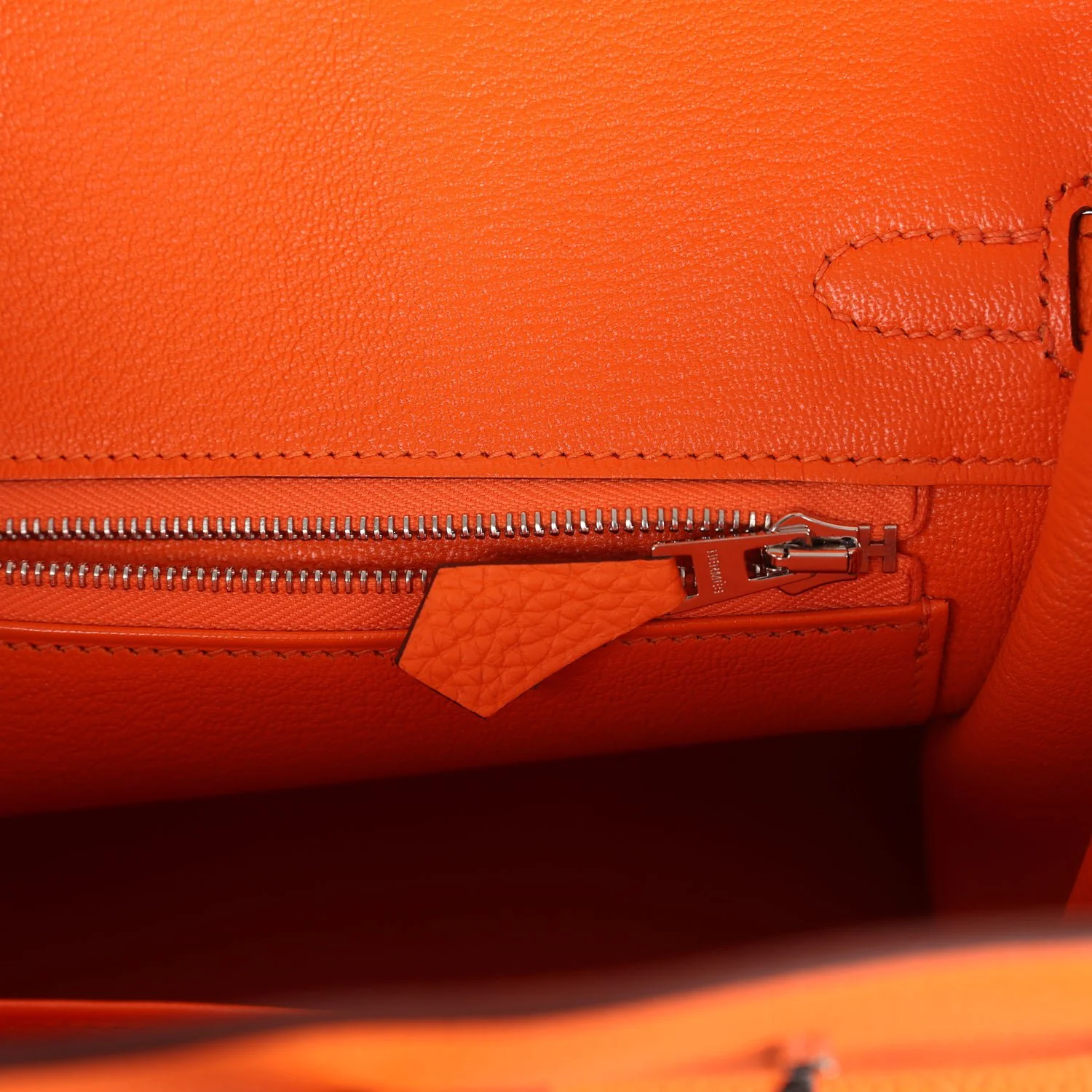 Replicate Hermes Birkin 25 Orange Minium Togo Palladium Hardware(1:1 replica)