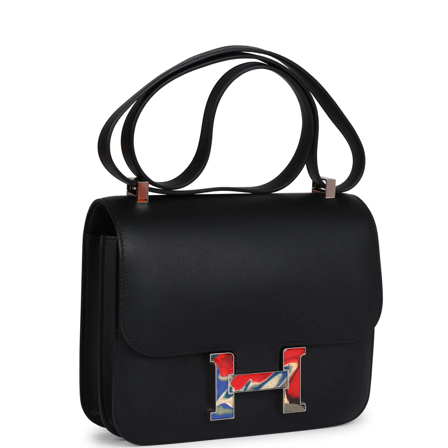 Replicate Hermes Constance 24 Black Swift Marbled Palladium Hardware(1:1 replica)