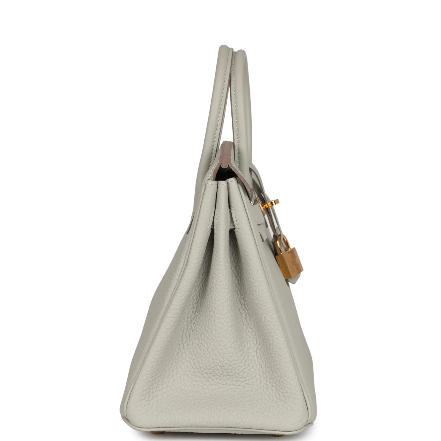 Replicate Hermes Birkin 25 Gris Perle Togo Gold Hardware(1:1 replica)