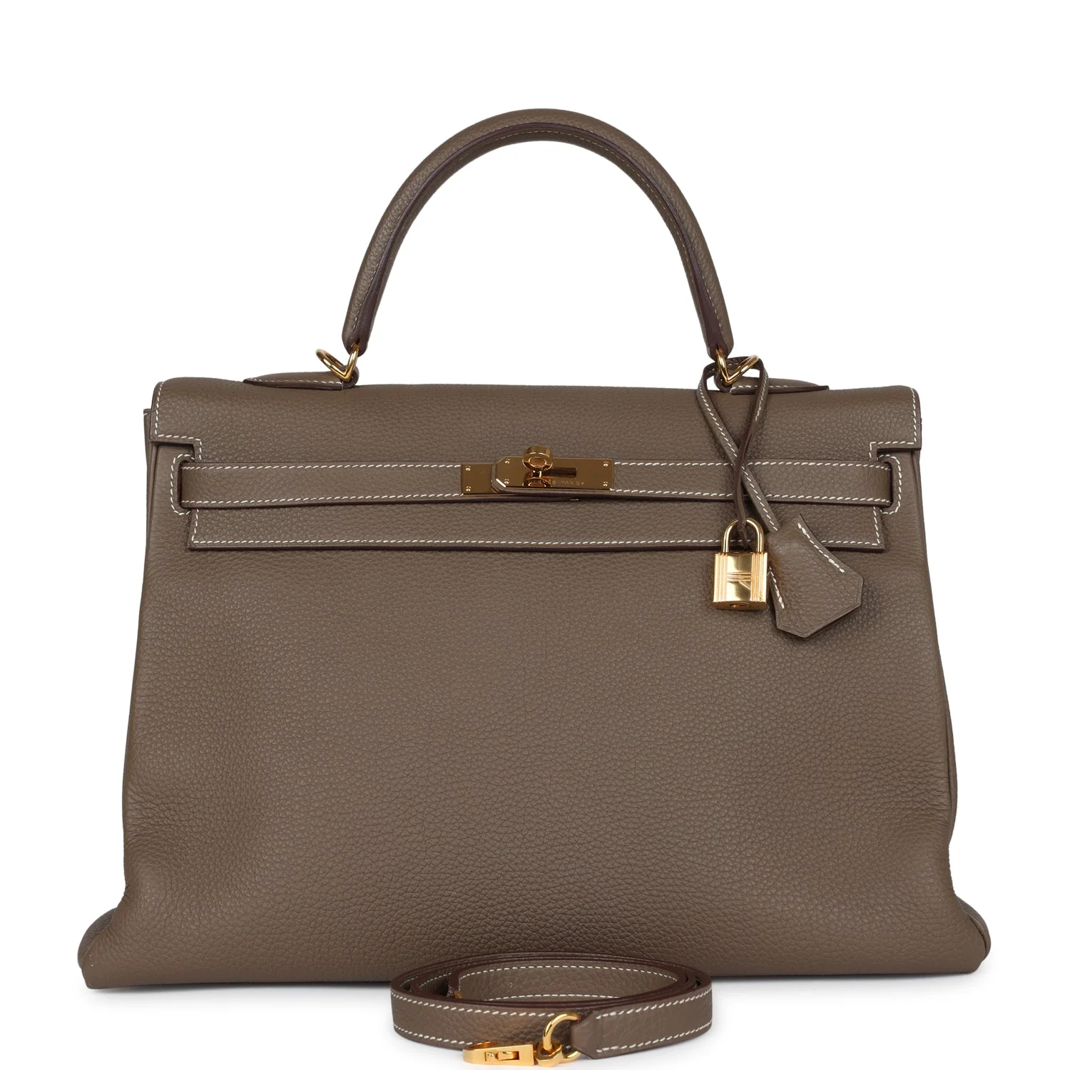 Replicate Hermes Kelly Retourne 35 Etoupe Togo Gold Hardware(1:1 replica)