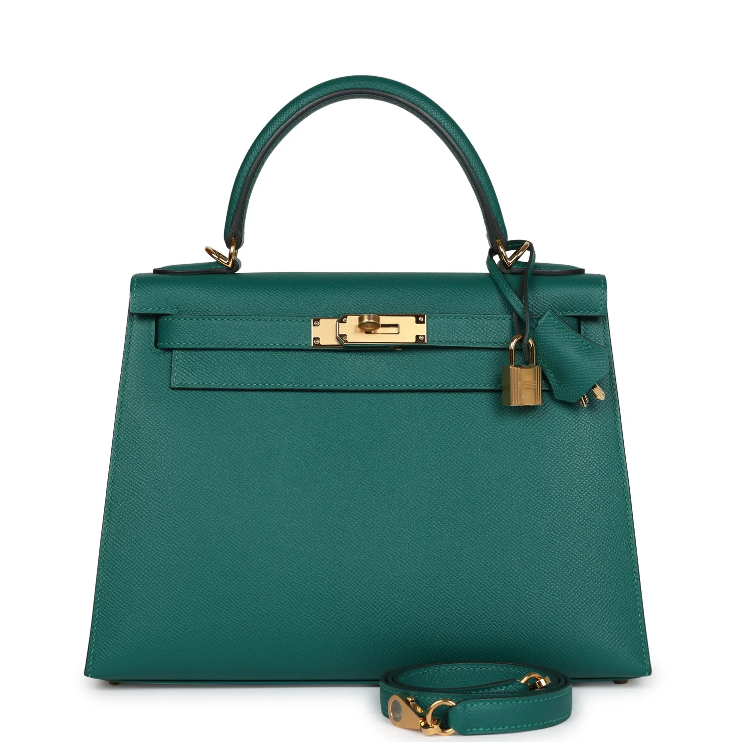 Replicate Hermes Kelly Sellier 28 Malachite Epsom Gold Hardware(1:1 replica)