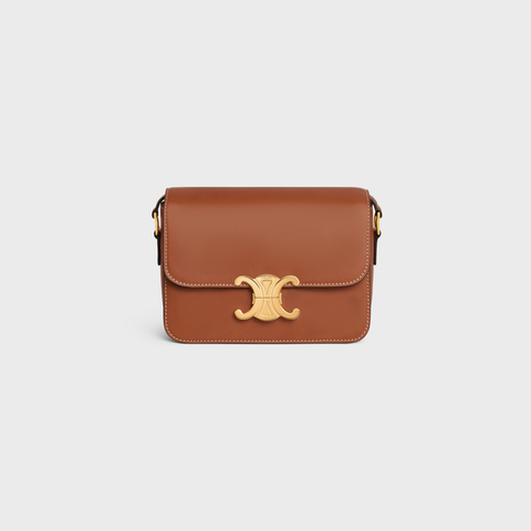Replicate TEEN TRIOMPHE BAG IN NATURAL CALFSKIN TAN(1:1 replica)