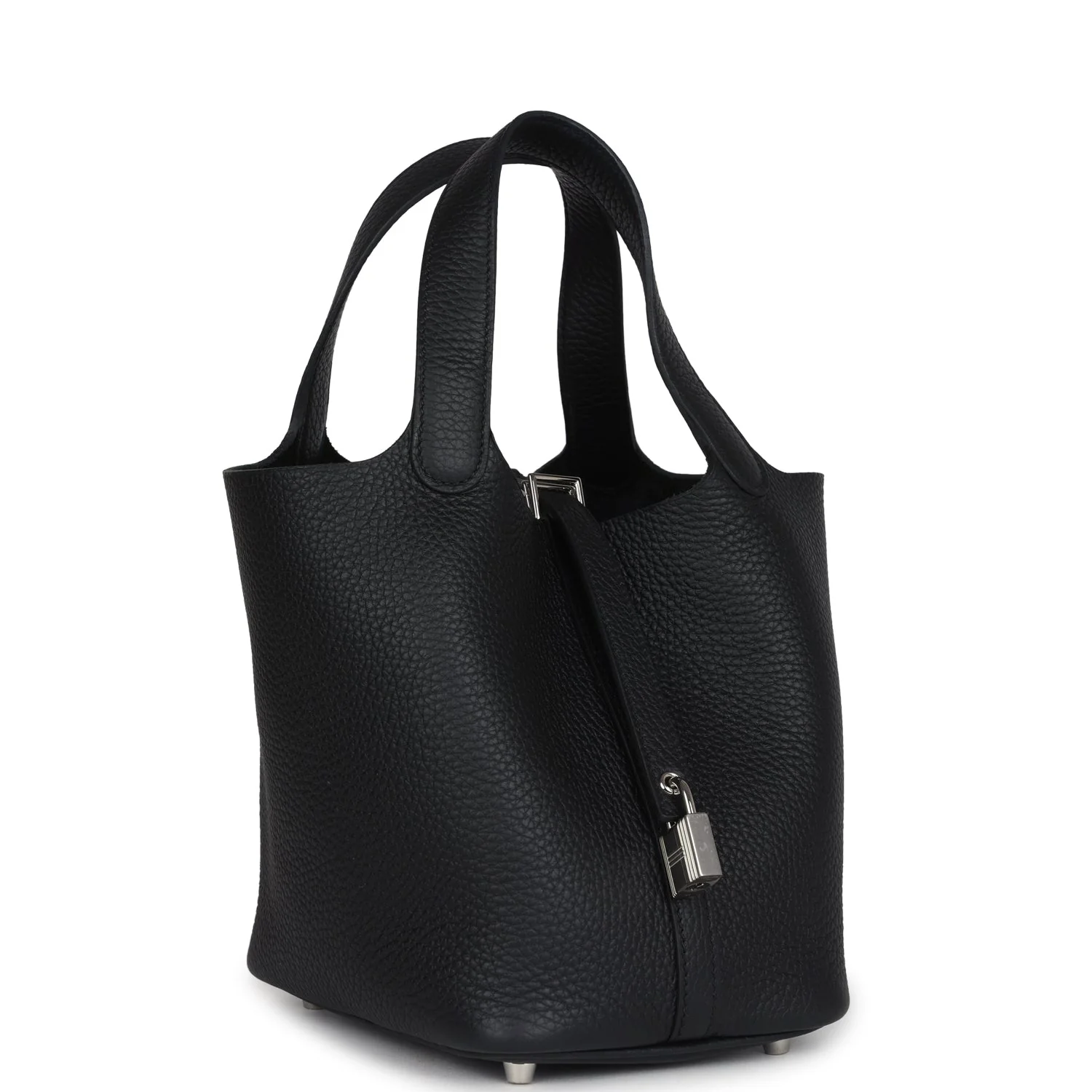 Replicate Hermes Picotin Lock 18 Black Clemence Palladium Hardware(1:1 replica)