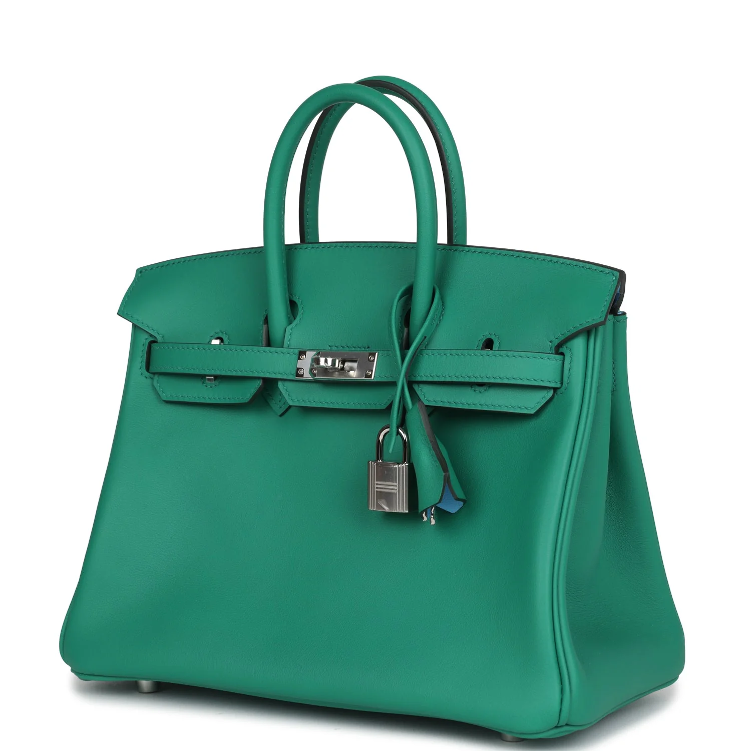 Replicate Hermes Birkin 25 Vert Vertigo Verso Swift Palladium Hardware(1:1 replica)