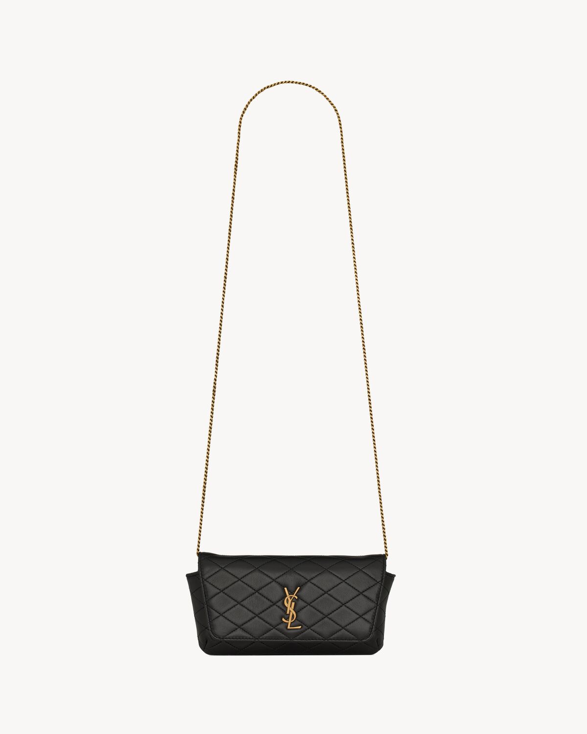 Replicate YSL Gaby Chain Phone Holder in Lambskin(1:1 replica)