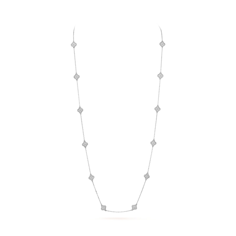 Replicate Sweet Alhambra long necklace, 16 motifs(1:1 replica)
