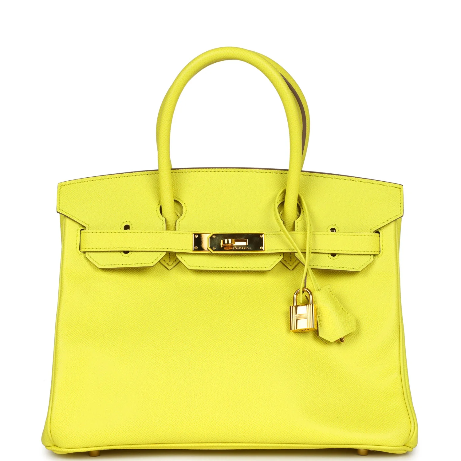 Replicate Hermes Birkin 30 Lime Epsom Gold Hardware(1:1 replica)