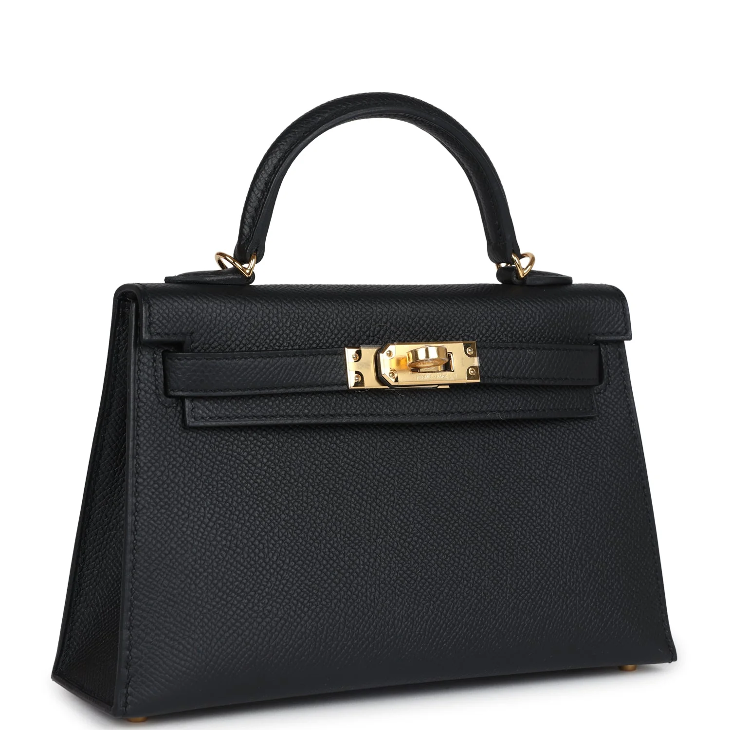 Replicate Hermes Kelly Sellier 20 Black Epsom Gold Hardware(1:1 replica)