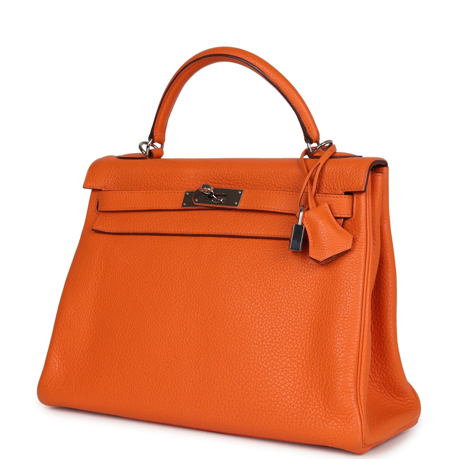 Replicate Hermes Kelly Retourne 32 Orange Togo Palladium Hardware(1:1 replica)