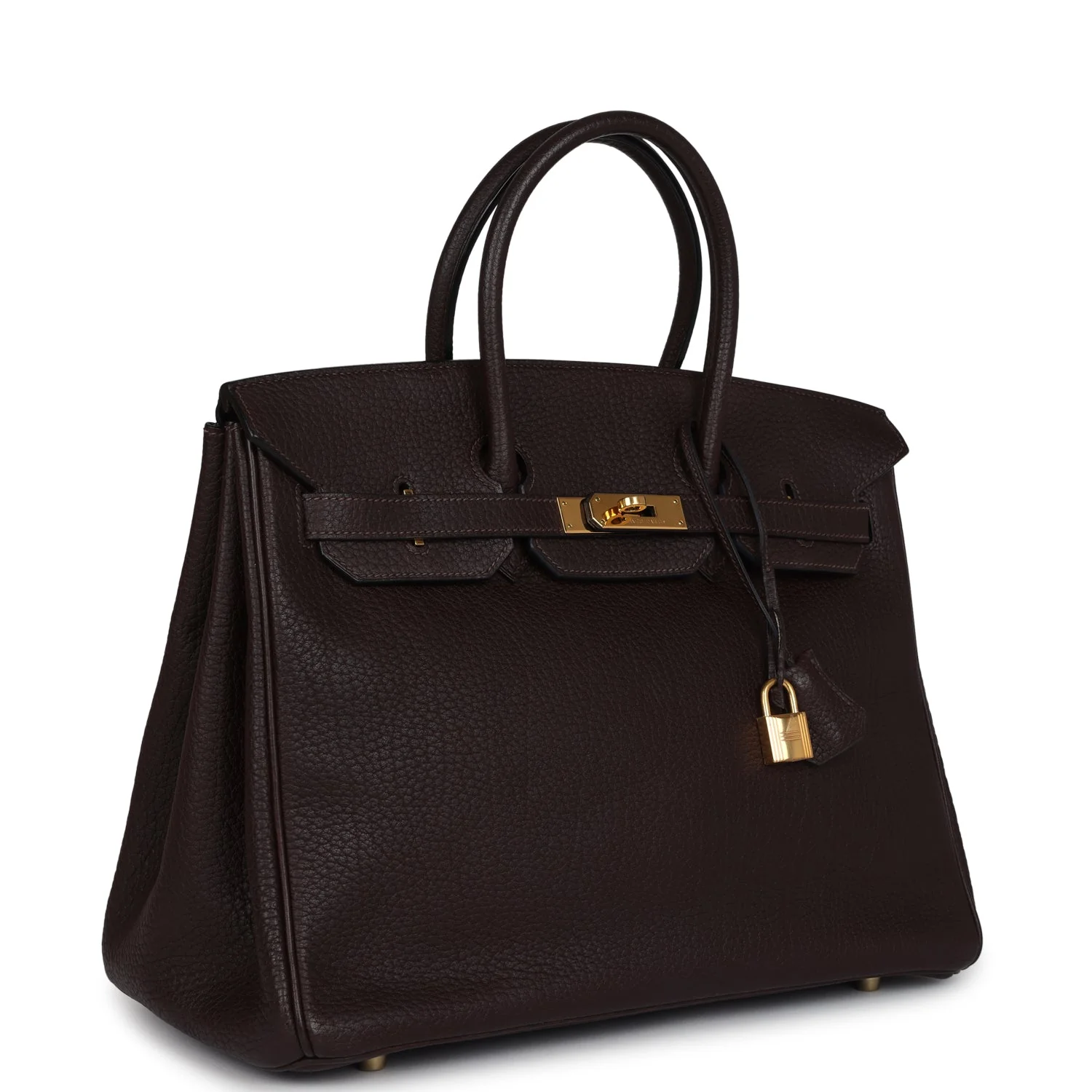 Replicate Hermes Birkin 35 Chocolat Fjord Gold Hardware(1:1 replica)