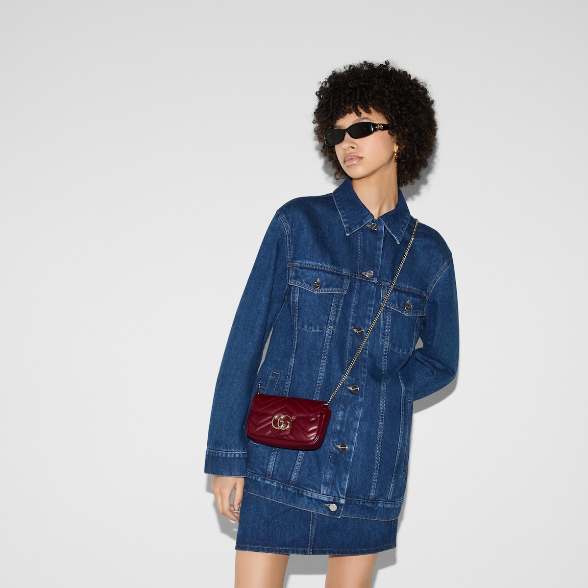 Replicate GG Marmont Leather Super Mini Bag(1:1 replica)