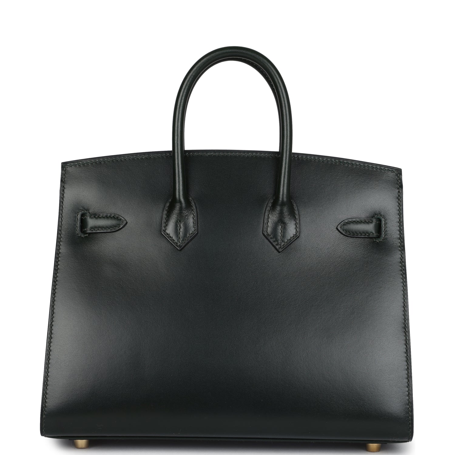 Replicate Hermes Birkin Sellier 25 Vert Fonce Box Gold Hardware(1:1 replica)