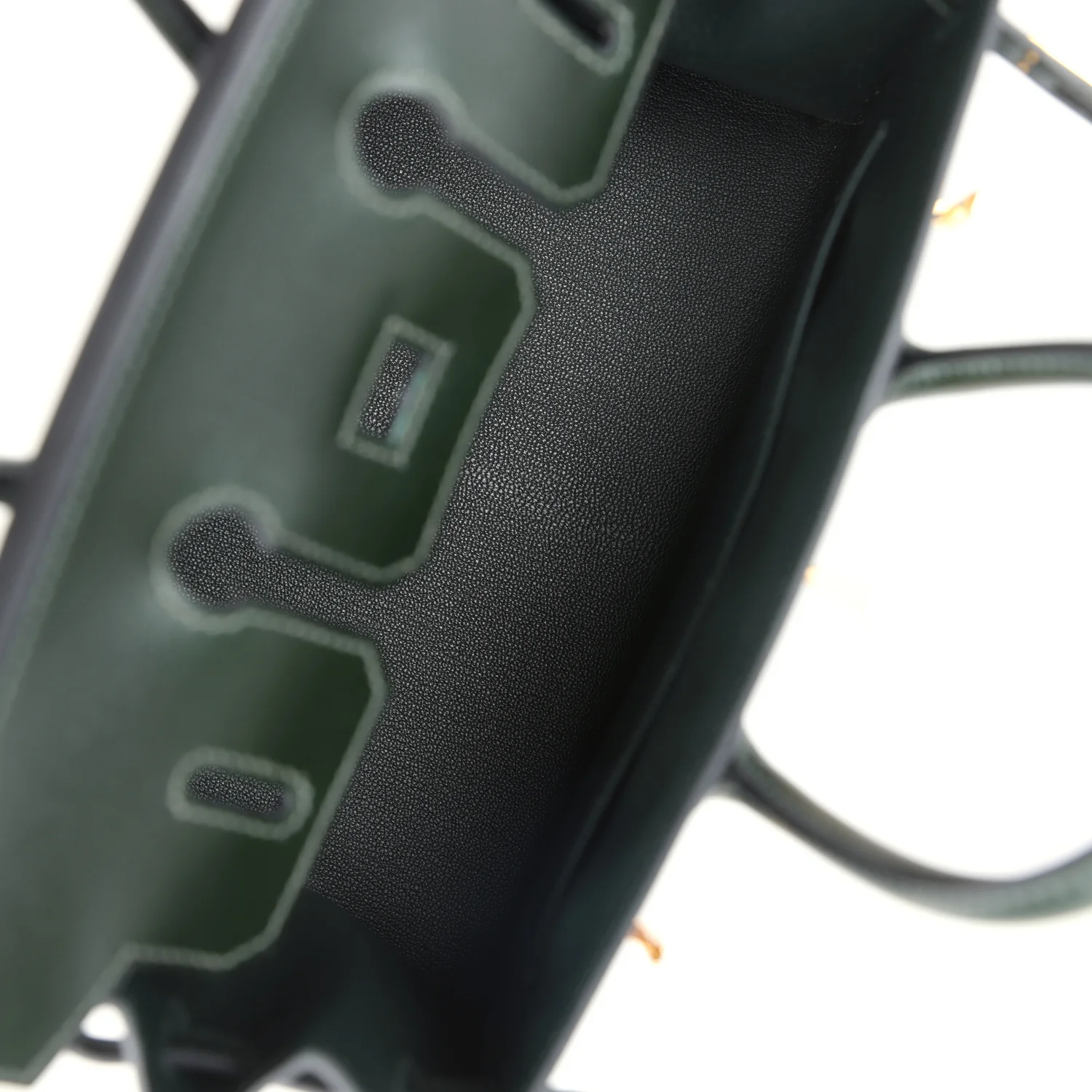 Replicate Hermes Birkin Sellier 25 Vert Fonce Box Gold Hardware(1:1 replica)