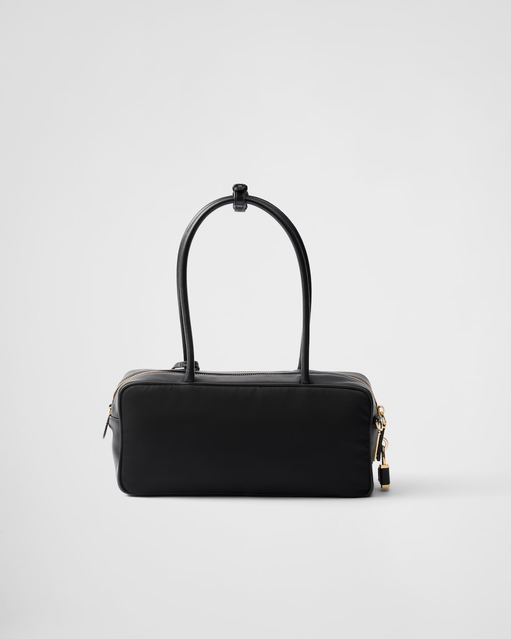 Replicate Re-Nylon and Leather Small Top-Handle Bag With Padlock(1:1 replica)