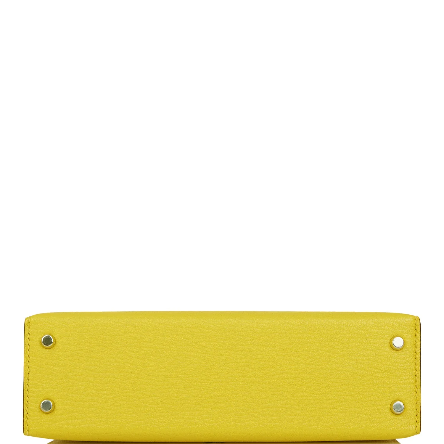 Replicate Hermes Kelly Sellier 20 Jaune de Naples Verso Ch��vre Palladium Hardware(1:1 replica)