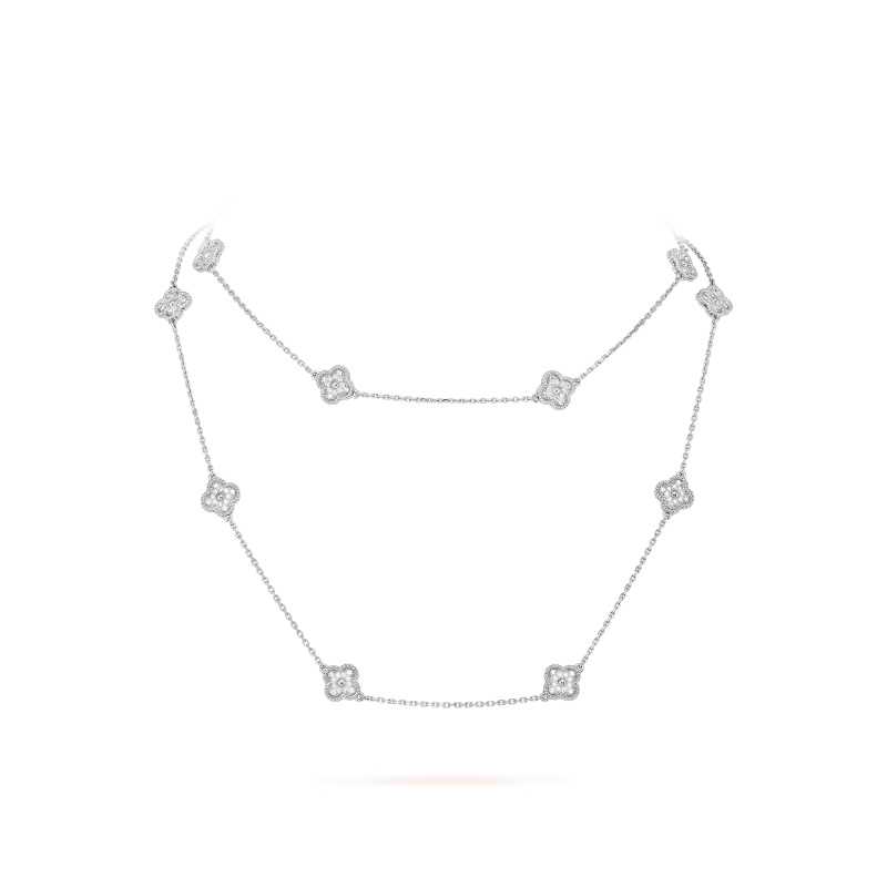 Replicate Sweet Alhambra long necklace, 16 motifs(1:1 replica)