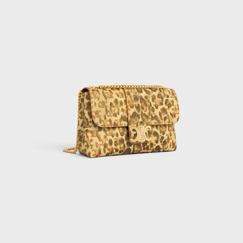 Replicate MEDIUM CELINE VICTOIRE BAG IN TRIOMPHE CANVAS WITH LEOPARD PRINT LEOPARD(1:1 replica)