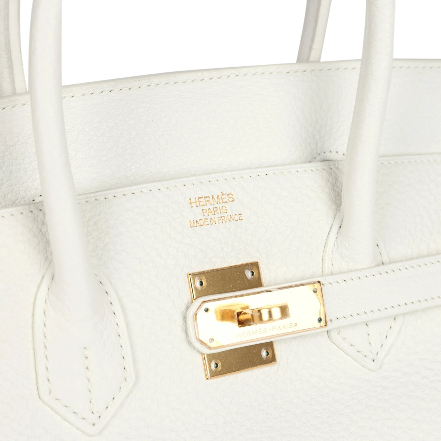 Replicate Hermes Birkin 35 White Clemence Gold Hardware(1:1 replica)
