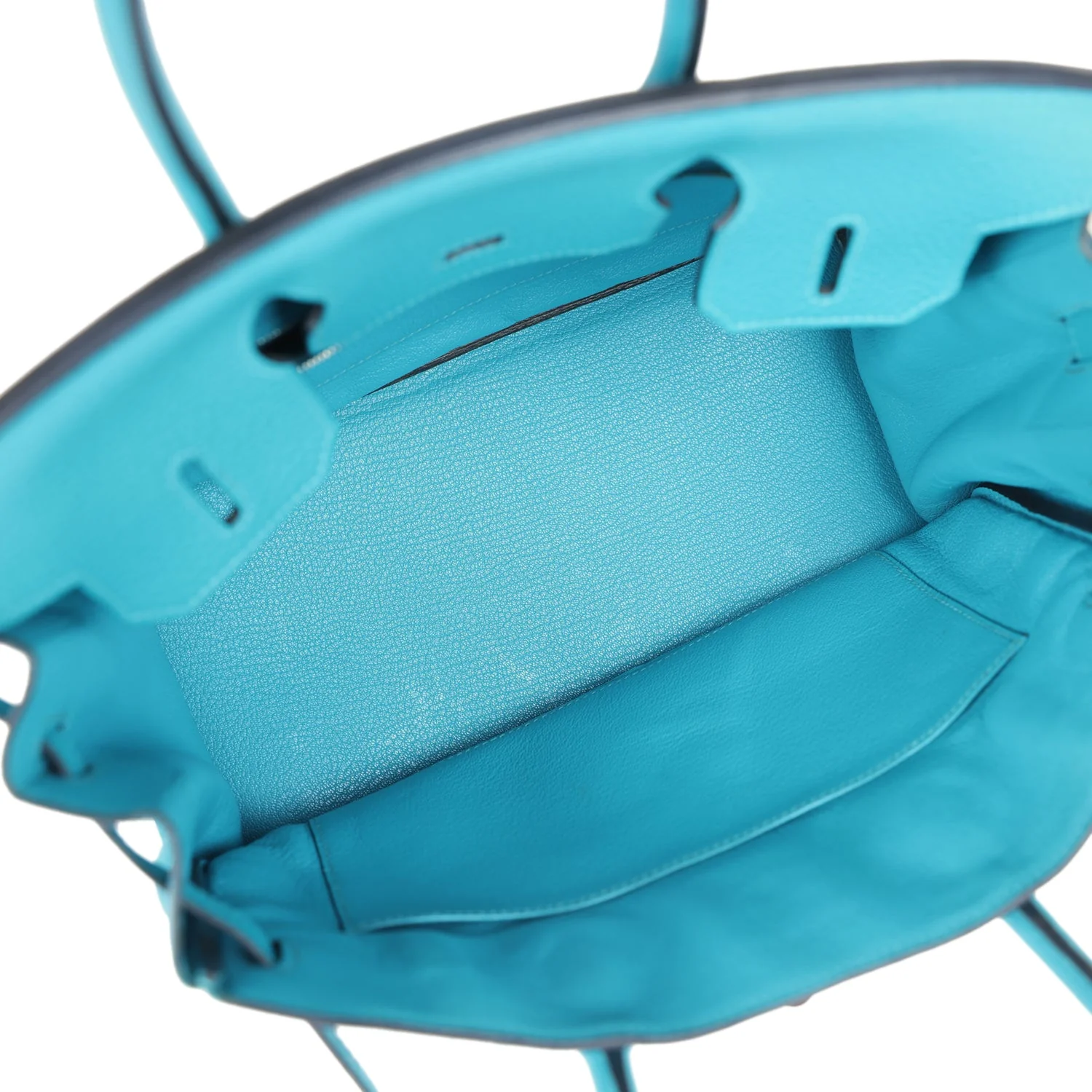 Replicate Hermes Birkin 30 Turquoise Clemence Palladium Hardware(1:1 replica)