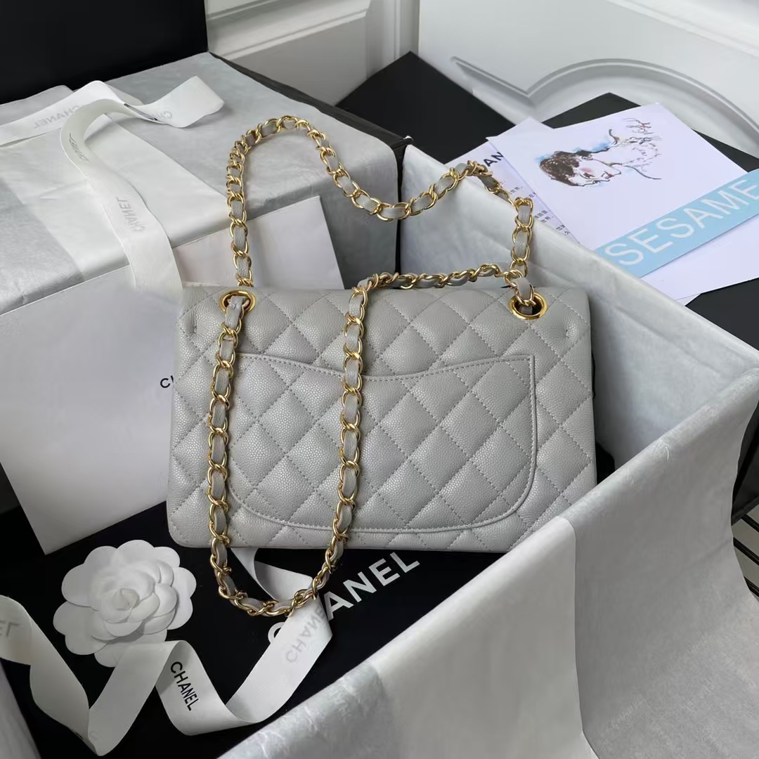 Replicate Chanel Small Classic Handbag Caviar Gold Hardware(1:1 replica)