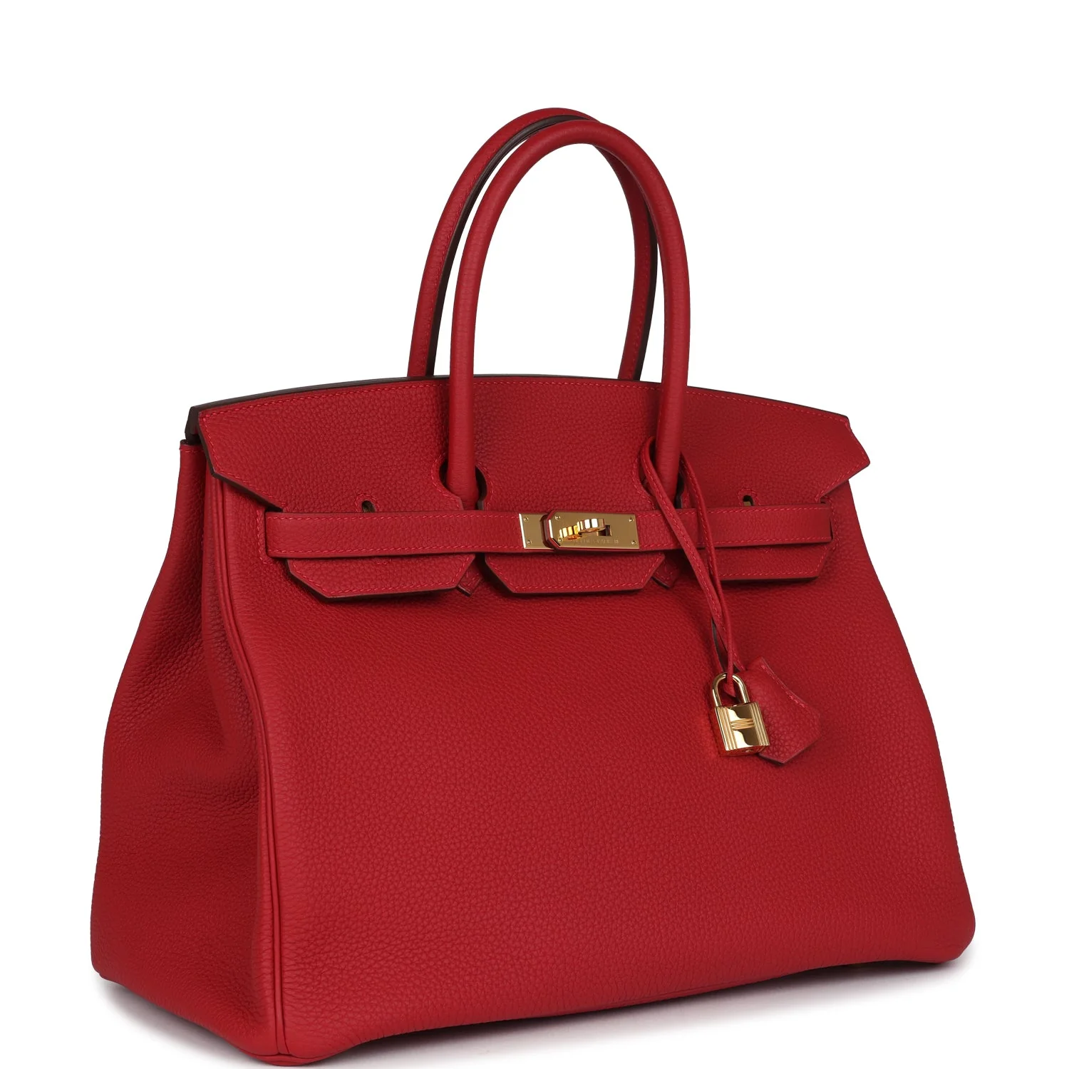 Replicate Hermes Birkin 35 Rouge Casaque Togo Gold Hardware(1:1 replica)