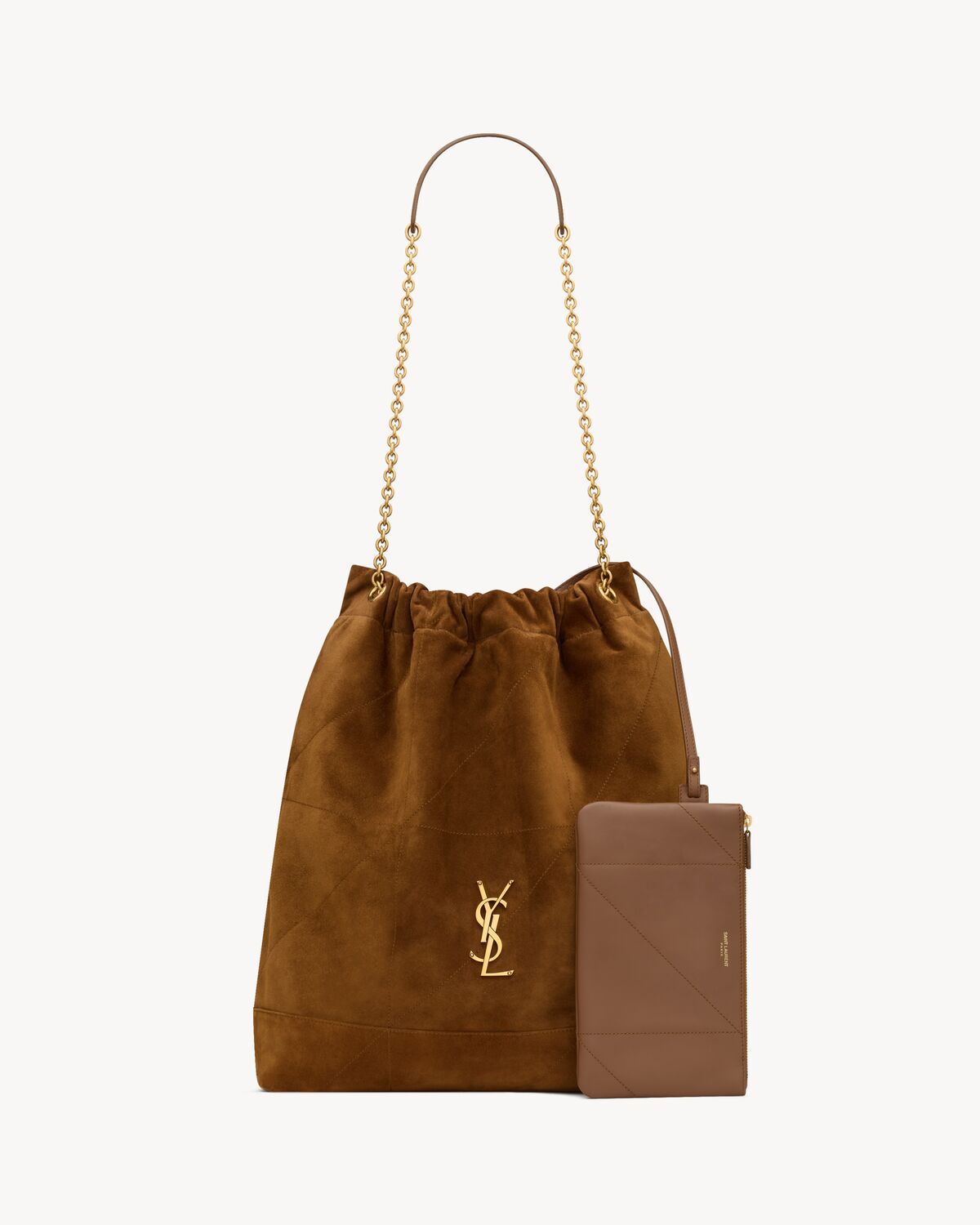 Replicate YSL Jamie Large Pochon In Suede(1:1 replica)