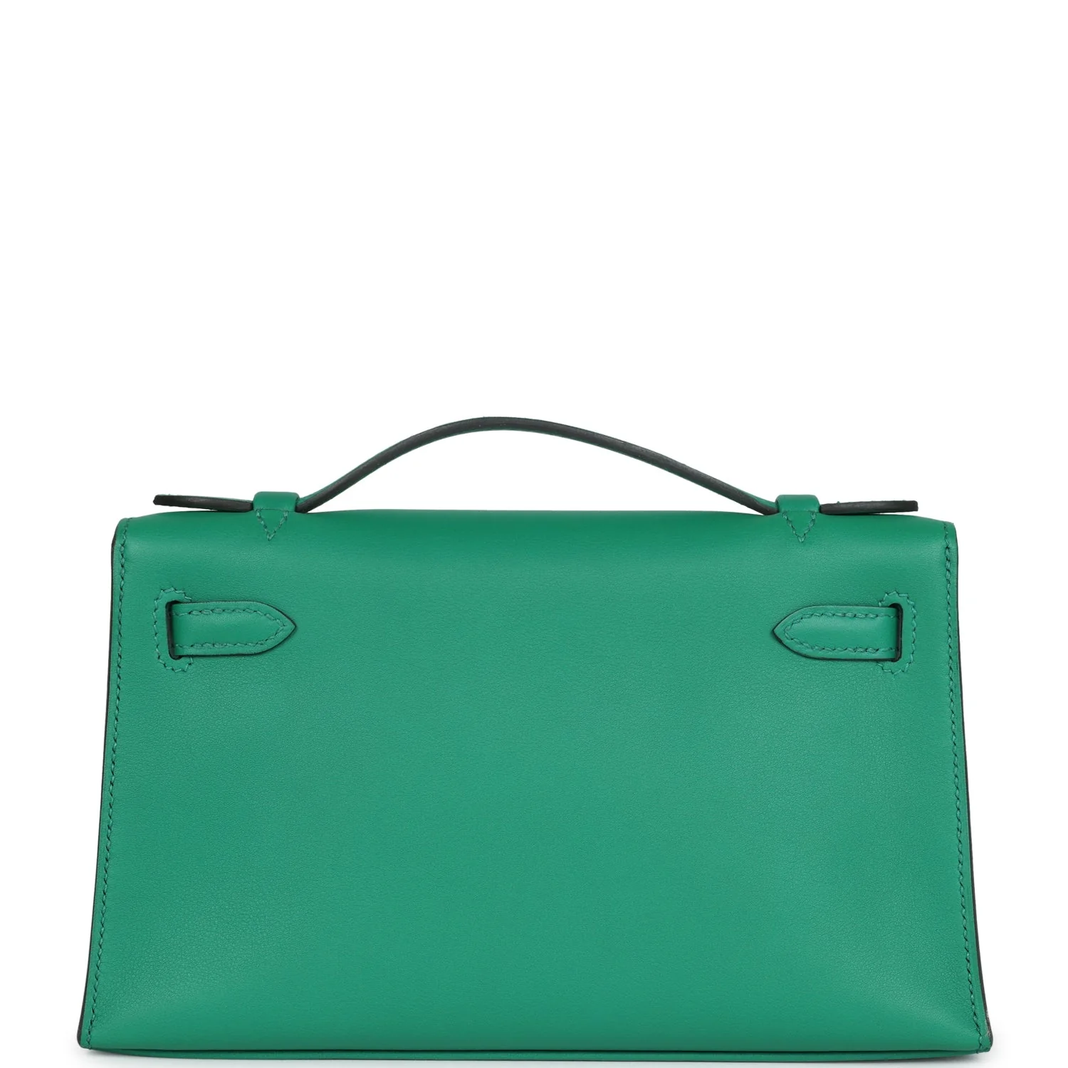 Replicate Hermes Kelly Pochette Vert Vertigo Swift Palladium Hardware(1:1 replica)