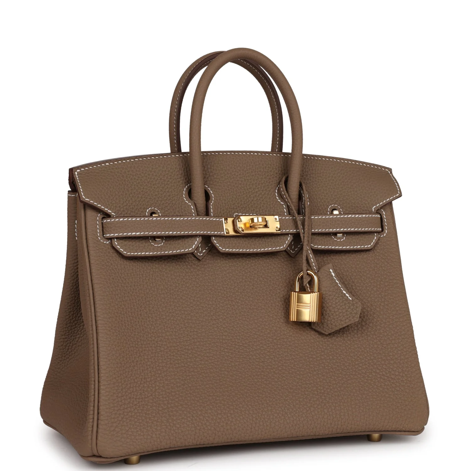 Replicate Hermes Birkin 25 Etoupe Togo Gold Hardware(1:1 replica)