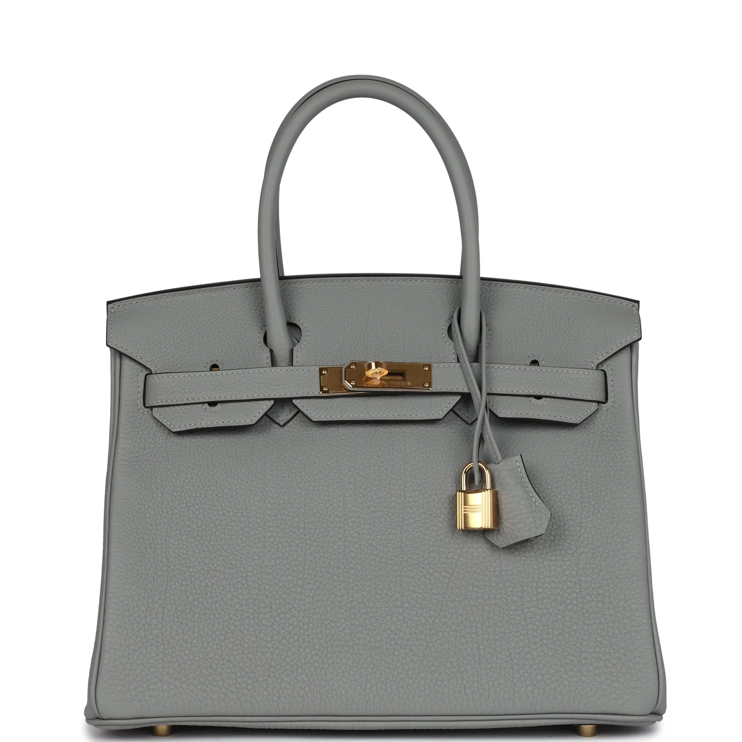 Replicate Hermes Birkin 30 Gris Mouette Togo Gold Hardware(1:1 replica)