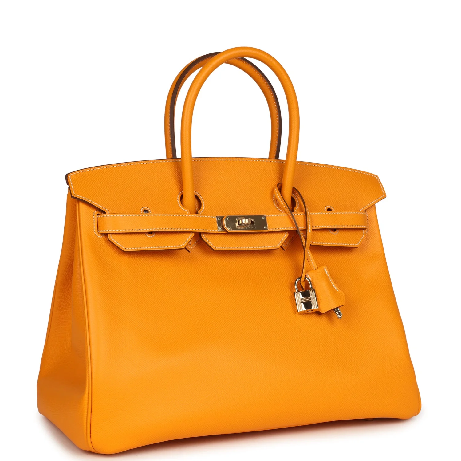 Replicate Hermes Birkin 35 Jaune D'or Candy Epsom Permabrass Hardware(1:1 replica)