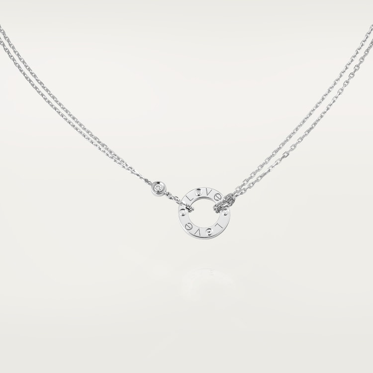 Replicate LOVE pendant, 2 diamonds(1:1 replica)