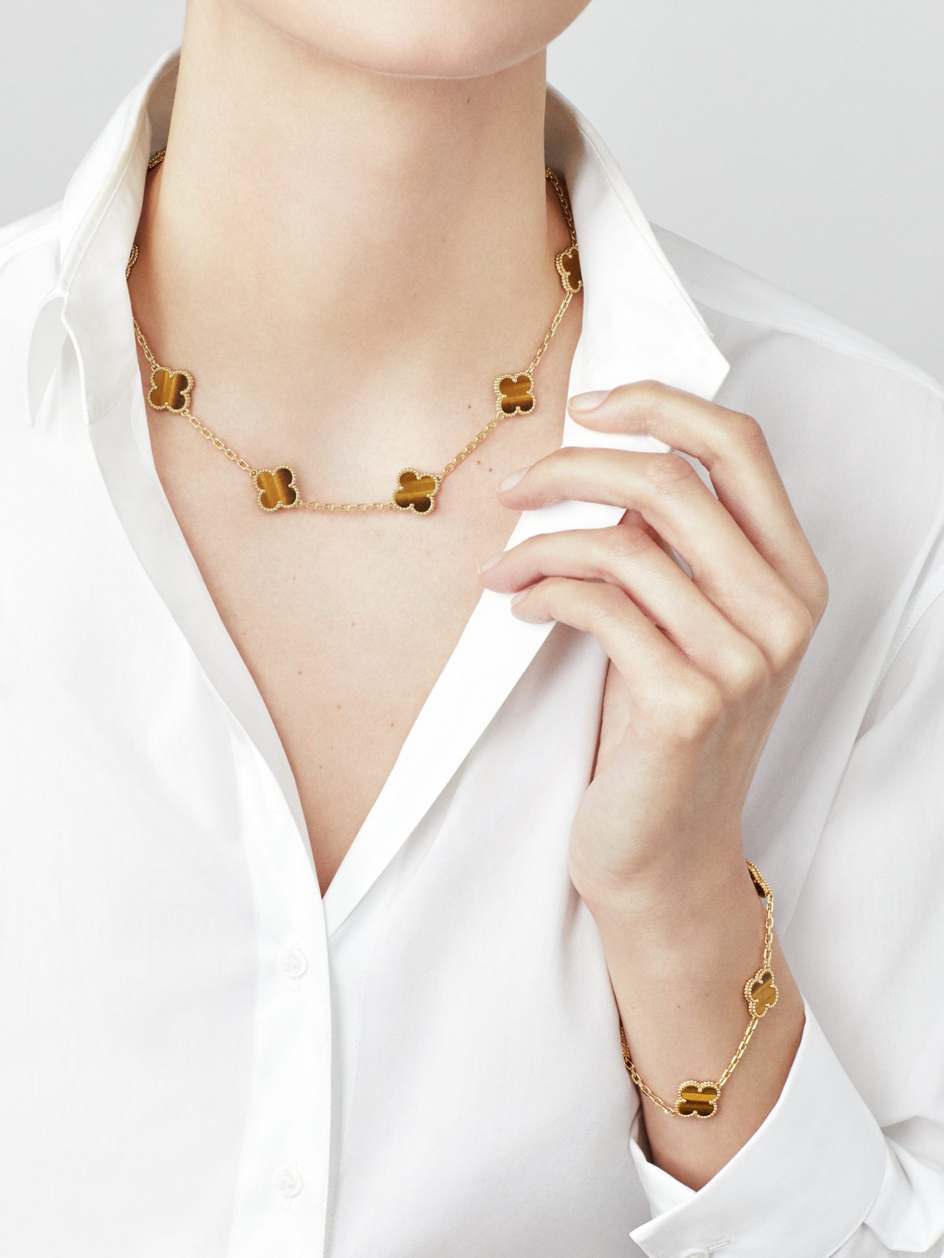 Replicate Vintage Alhambra necklace, 10 motifs(1:1 replica)