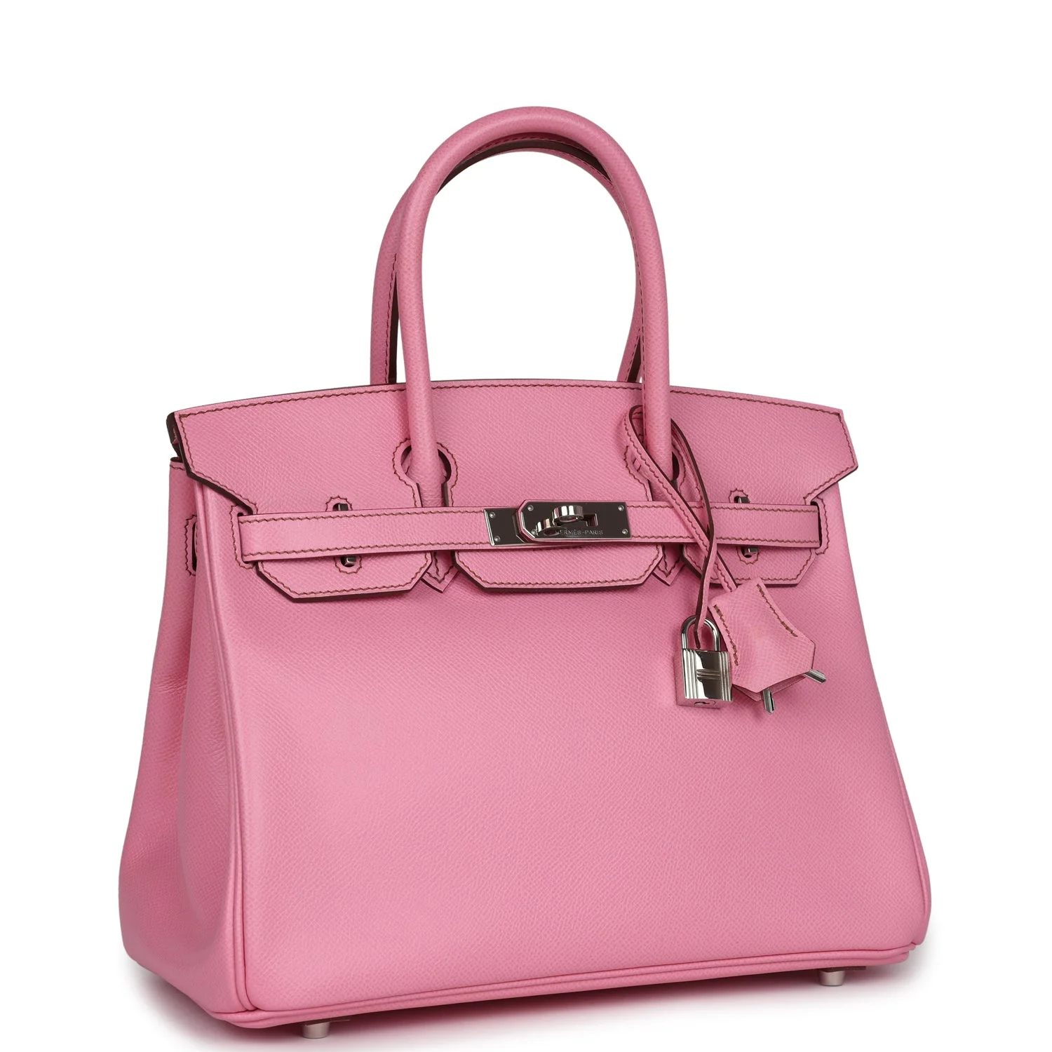 Replicate Hermes Birkin 30 Bubblegum Epsom Palladium Hardware(1:1 replica)