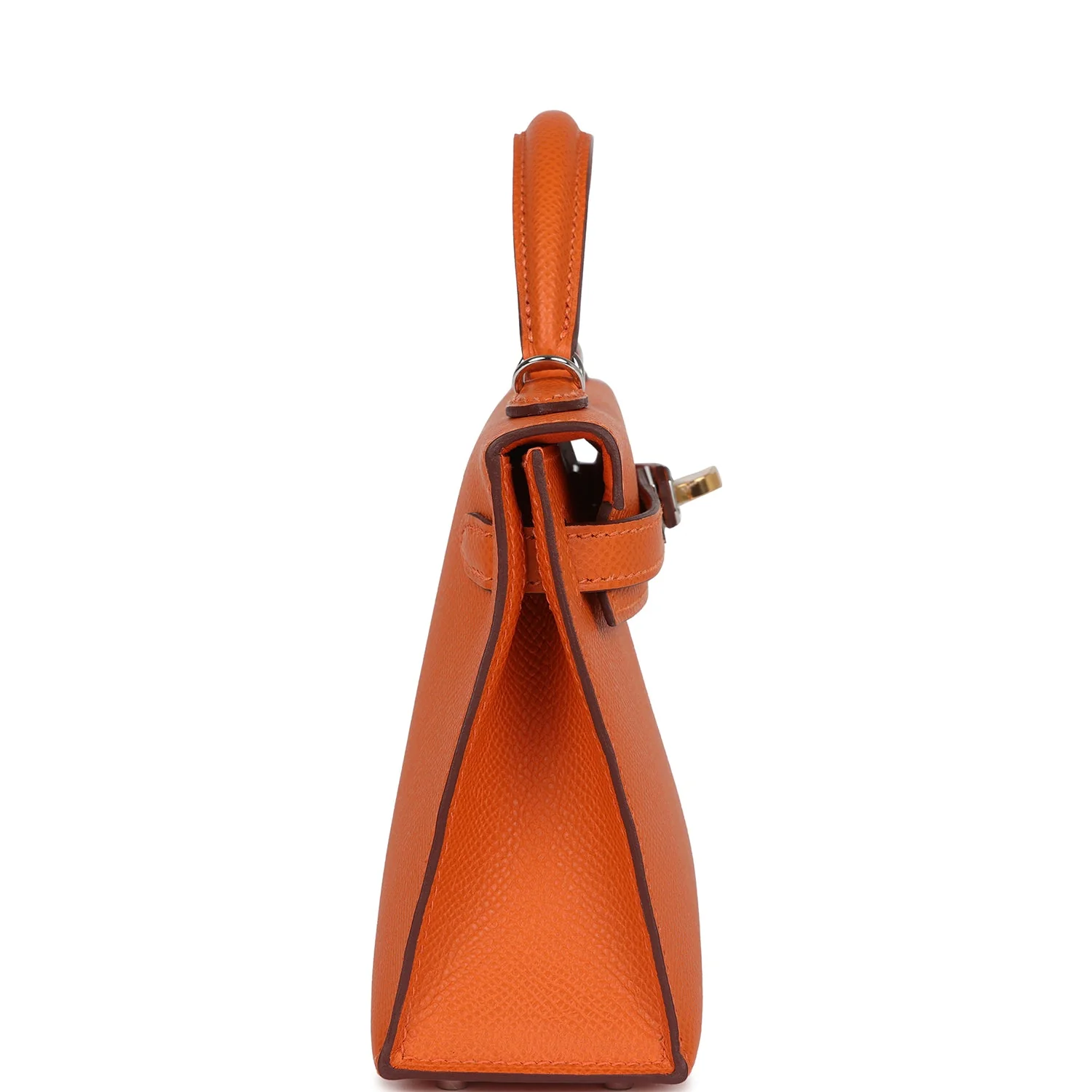 Replicate Hermes Kelly Sellier 20 Orange Epsom Electrum Hardware(1:1 replica)