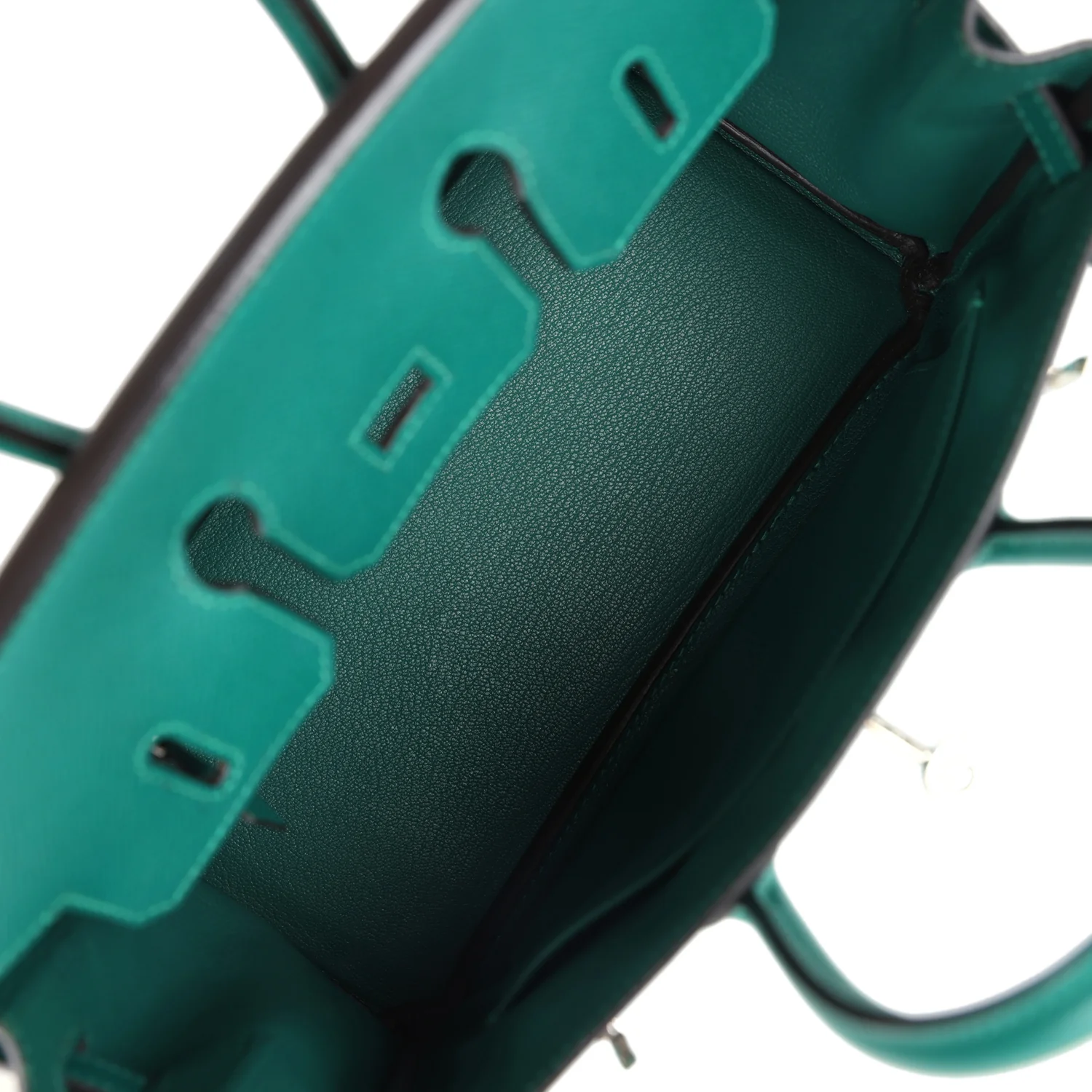 Replicate Hermes Birkin 25 Malachite Epsom Palladium Hardware(1:1 replica)