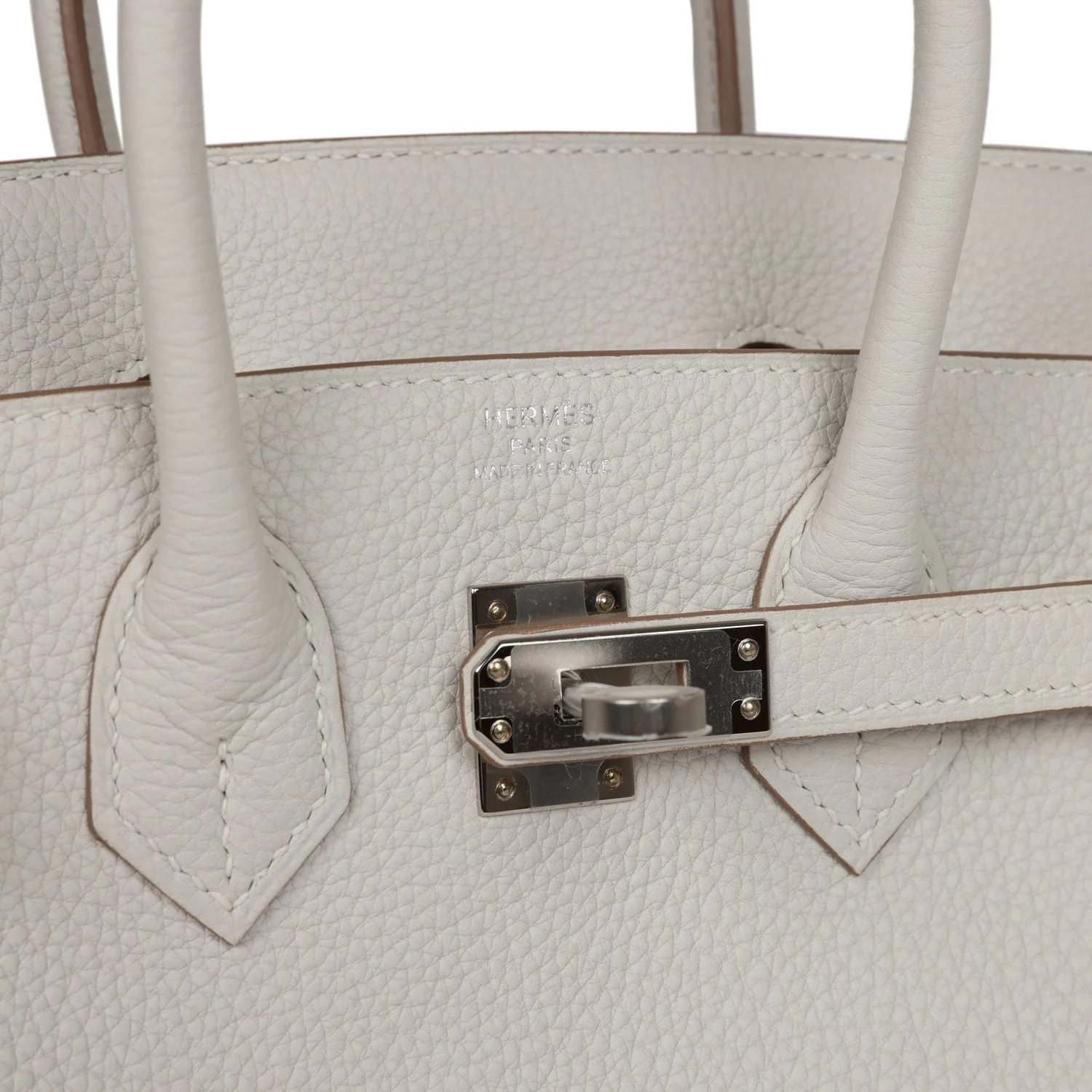 Replicate Hermes Birkin 25 Gris Pale Togo Palladium Hardware(1:1 replica)