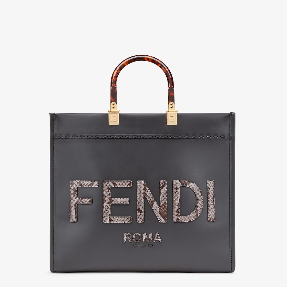 Replicate Fendi Sunshine Medium Snakeskin Shopping Bag(1:1 replica)