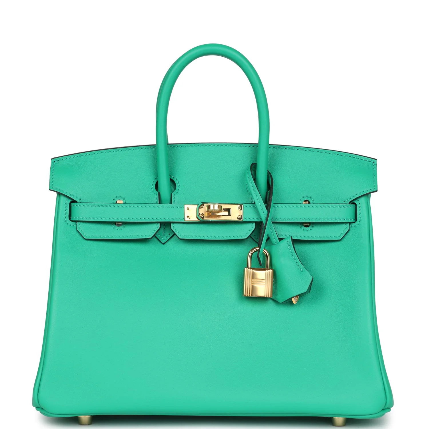 Replicate Hermes Birkin 25 Menthe Swift Gold Hardware(1:1 replica)