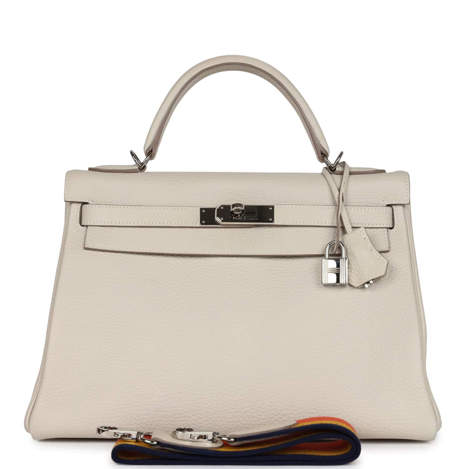 Replicate Hermes Kelly Retourne 32 Craie Togo Palladium Hardware(1:1 replica)