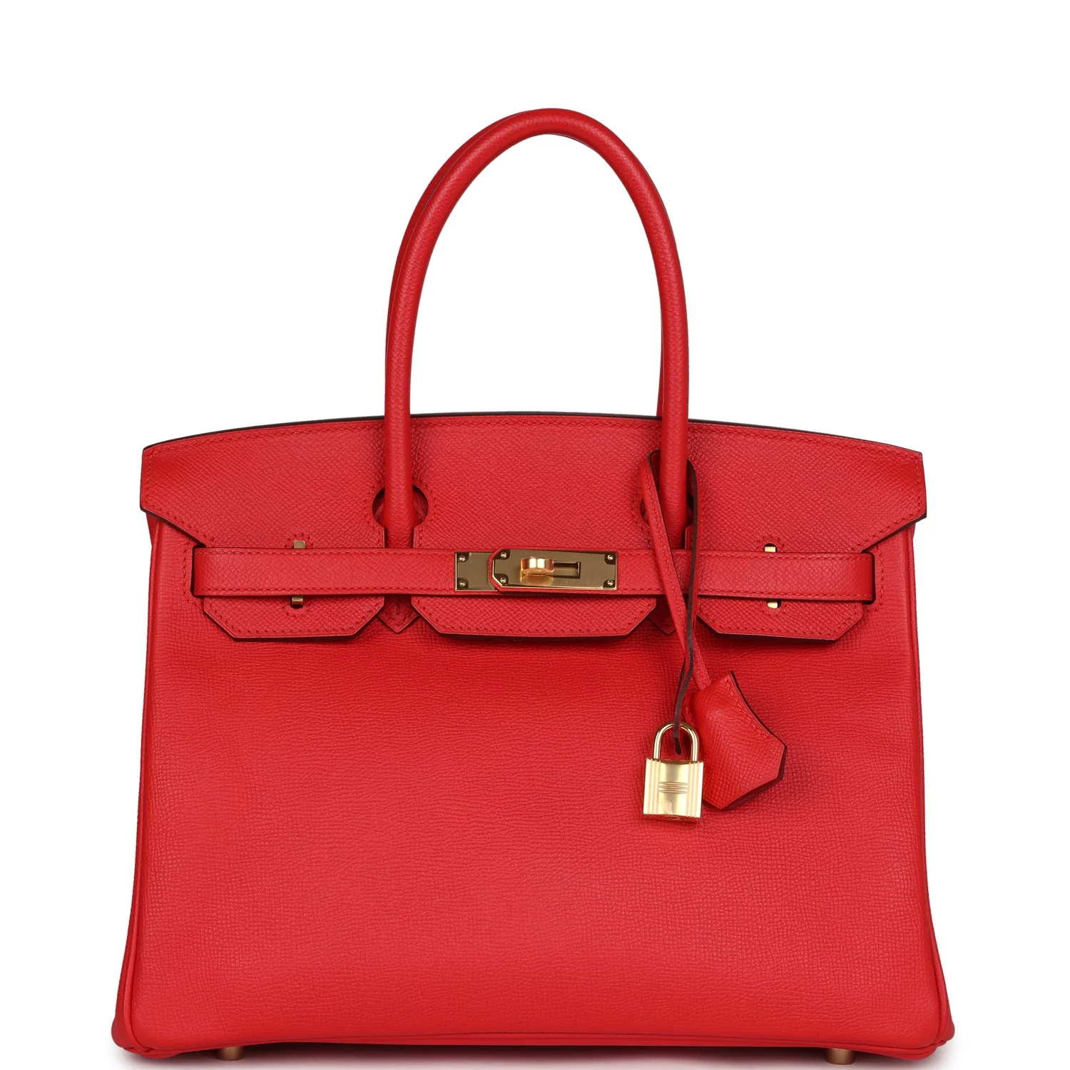 Replicate Hermes Birkin 30 Rouge Tomate Epsom Gold Hardware(1:1 replica)